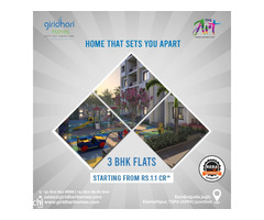 3BHK Flats Sale near Appa Junction | Giridhari Homes