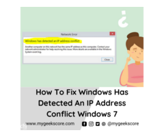 Fix Windows has detected an IP address conflict windows 7