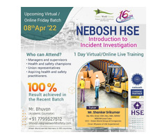 NEBOSH Incident Investigation Course | For Managers, Supervisors, Health and Safety Champions