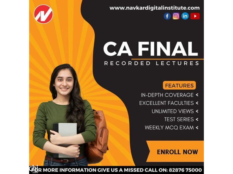 Buy CA Final Video Lectures & Pendrive Classes from Navkar Digital Institute - 1