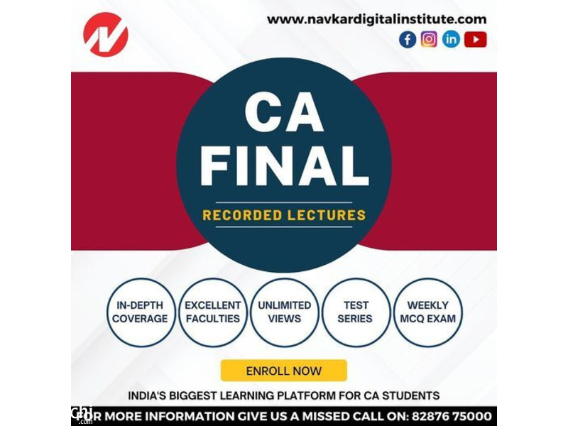 Buy CA Final Video Lectures & Pendrive Classes from Navkar Digital Institute - 4