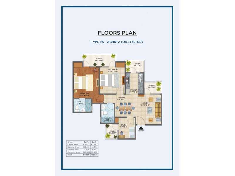 Take a quick look at the Vaibhav Heritage Height floor plan - 5