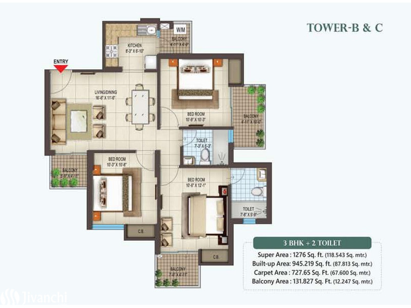 Floor plan of Spring Homes by the experienced developers: - 2