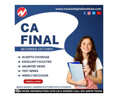 CA Final Course | Exam Preparation & Online Classes | November 2022 Examination | Navkar Digital