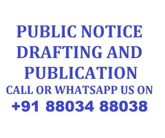 Public Notices Services Call 88034 88038