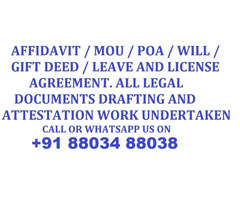 Affidavit Agreement and all Drafting Services Call 88034 88038