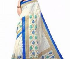 20 Off on Art Silk Printed Saree With Blouse
