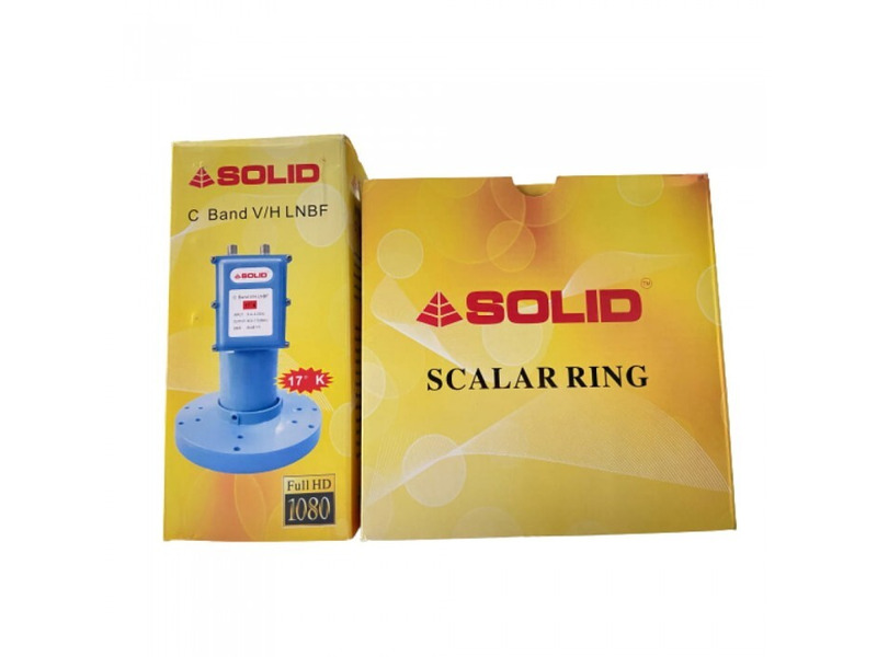 Solid C-Band Dual Pol LNB - 1 Port For Horizontal Signals and 1 port For Vertical Signals - 1