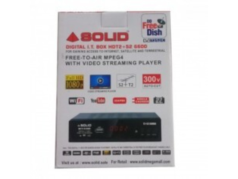 SOLID HDT2+S2-6600 FreeToAir Satellite, Terrestrial, and Internet Video Streaming IT-Box - 1