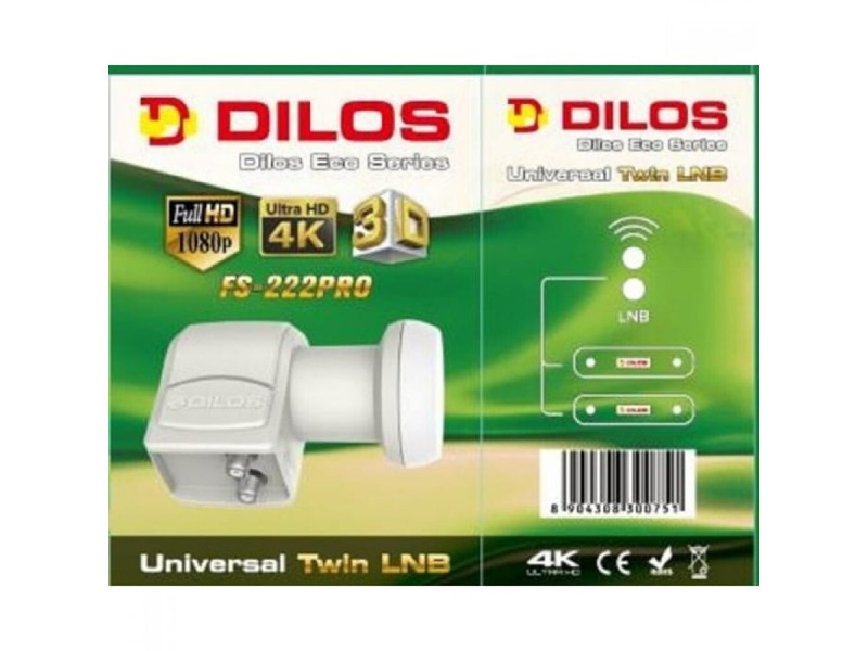 Dilos FS-222PRO Eco Series Universal Twin LNB - 1