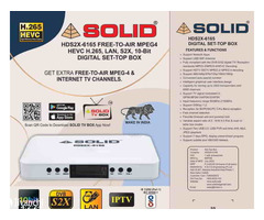 SPECIAL NEW YEAR COPON CODE - C2024   SOLID HDS2X-6165 H.265 10Bits HEVC DVB-S2X FullHD FTA Set-Top