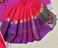 elegant handloom chettinad cotton sarees with neckset available