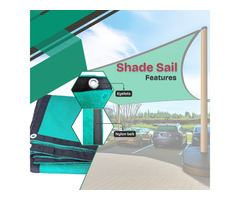 TRINQET 5x6mt Large Garden Sails | Sun Shade Net for Car - Image 2