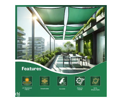 TRINQET 3X4mt Fabric Shade Sails sun shade net for balcony - Image 2