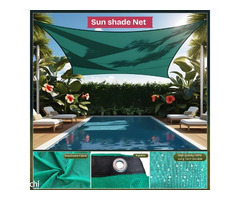 TRINQET 6x6mt Summer Sun Shade Net Swimming Pool Shade Sails - Image 2