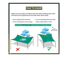 TRINQET 6x6mt Summer Sun Shade Net Swimming Pool Shade Sails - Image 6