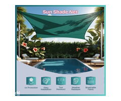 TRINQET 5x6mt Large Garden Sails | Sun Shade Net for Car Parking - Image 3