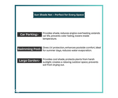 TRINQET 5x6mt Large Garden Sails | Sun Shade Net for Car Parking - Image 5