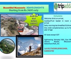 Beautiful Massoorie Tour Package 2 NIGHTS / 3DAYS