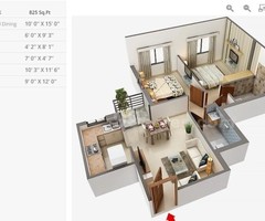 2 BR, 805 ft² – 2 & 3 BHK Low Budget Apartments and Flats in Domjur - Image 2