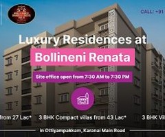 Bollineni Renata | 2, 3 BHK Apartments & Villas in Chennai