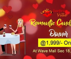 romantic candle light dinner