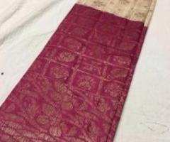 elegant pure handloom banarasi jute sarees with blouse piece ava - Image 3
