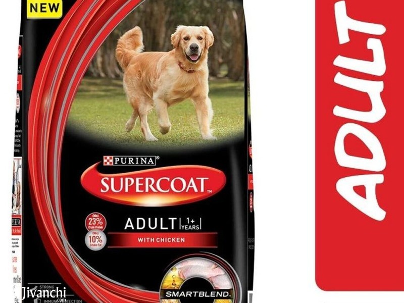 Purina Adult Dry Real Chicken Dog Food Supercoat 2kg Pack - 1