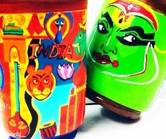 Ice-Tea Glass/ Heritage-India Hand-painted LASSI GLASS - Image 3