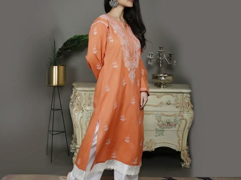 Buy Chikankari Cotton Designer Kurta for Ladies Online - 1